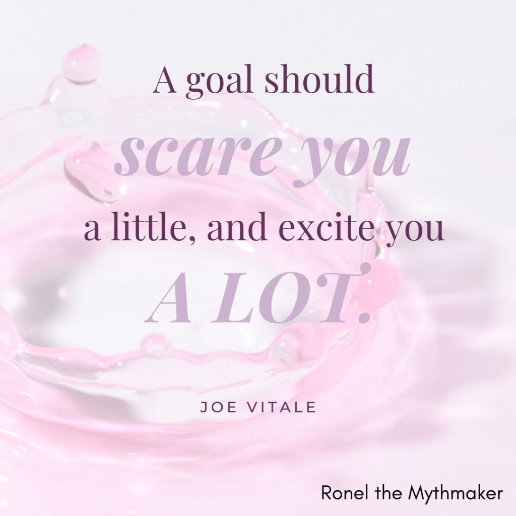 A goal should scare you a little and excite you a lot joe vitale